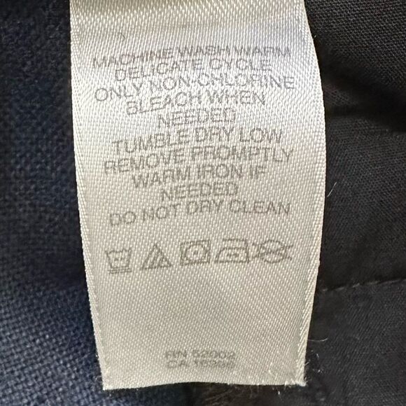 NWT Liz Claiborne Linen Blend Kylie Navy Blue Wrinkle Free Pants - Picture 11 of 13